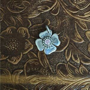 Pandora Silver and Pink Flower Charm